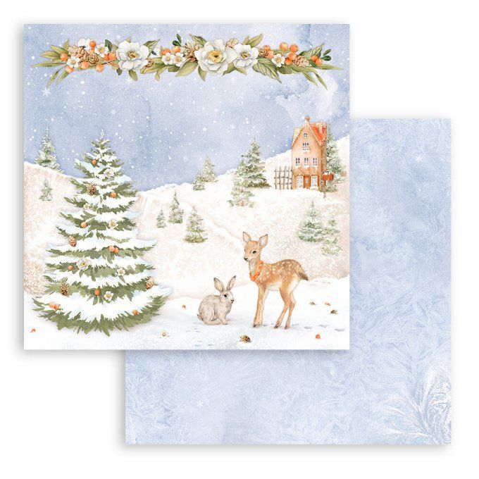 Collection Winter valley, 20x20cm - 10 feuilles motif recto verso- Stamperia- 190g