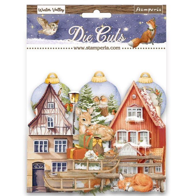 Die-cuts, collection : Winter valley - Stamperia