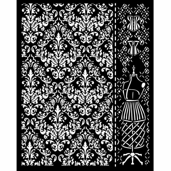 Pochoir semi-rigide, Brocante antiques, Stamperia - 20x25cm,  épaisseur 0.25mm