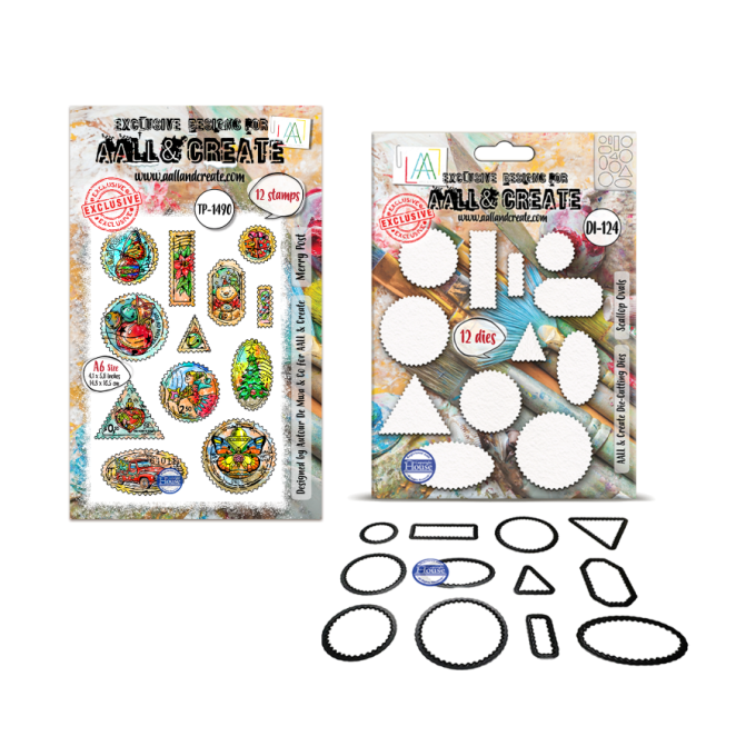 Ensemble de Tampons et de dies - AALL&Create - Christmas ovals