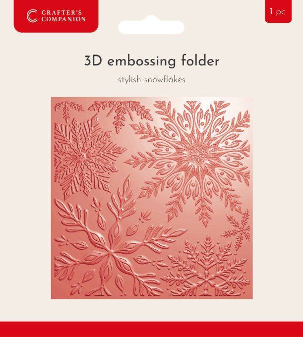 Classeur d'embossage, Crafter's companion - Stylish snowflakes - dim. : 14x14cm environ