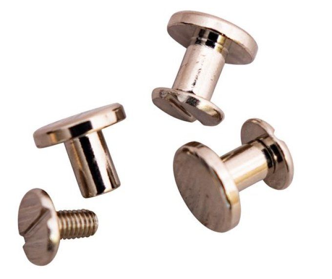 12 Rivets de reliure à visser, StudioLight - couleur argentée en métal