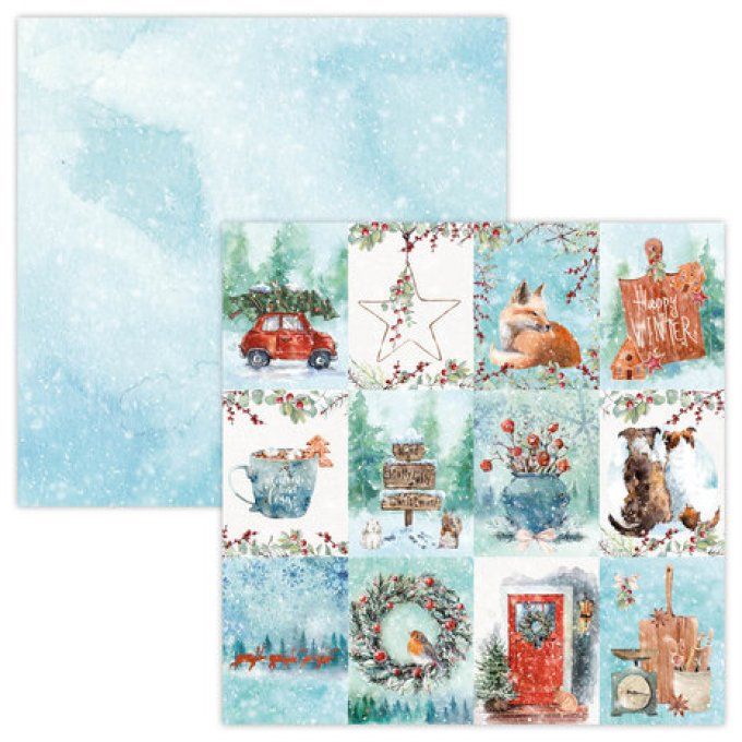 Ensemble de 12 feuilles, studio light - Let it snow - 30x30cm  - 200g