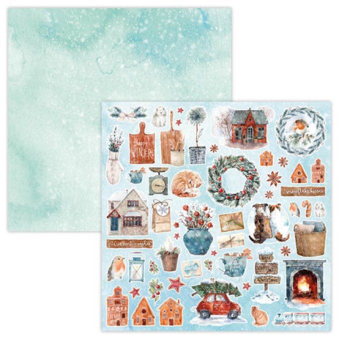 Ensemble de 12 feuilles, studio light - Let it snow - 30x30cm  - 200g