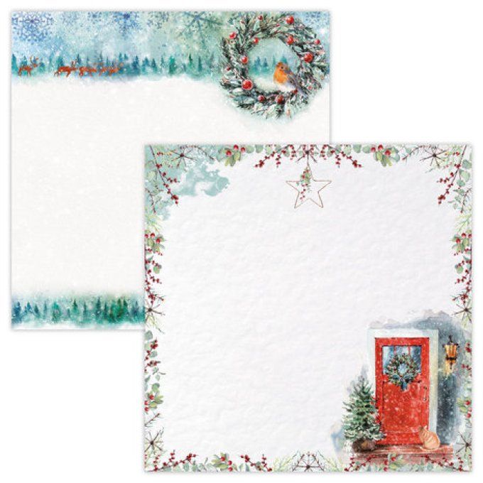 Ensemble de 12 feuilles, studio light - Let it snow - 30x30cm  - 200g