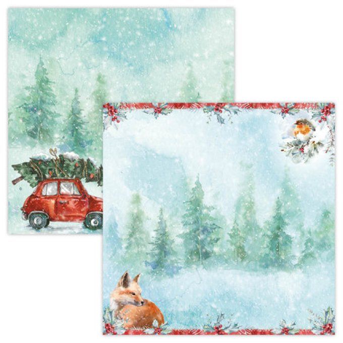 Ensemble de 12 feuilles, studio light - Let it snow - 30x30cm  - 200g