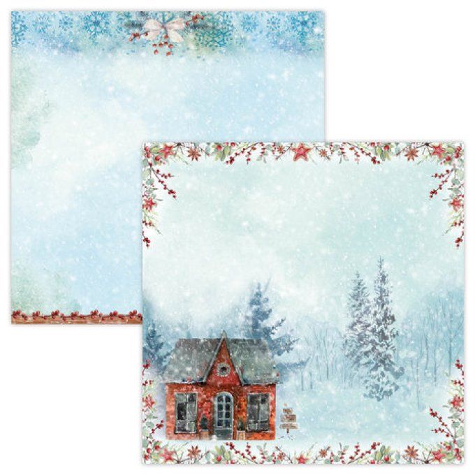 Ensemble de 12 feuilles, studio light - Let it snow - 30x30cm  - 200g