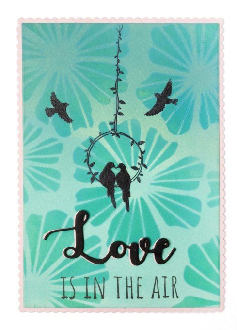 Tampons clears, Studio Light, Love bird  - dimension de la planche : 7x10cm environ 