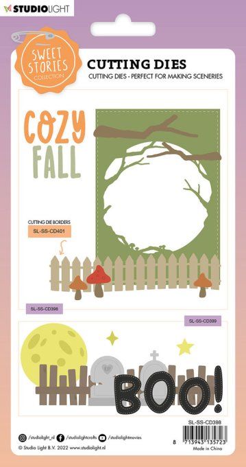 9 Dies/matrices de découpe, Studio Light - Sweet stories - Cozy fall