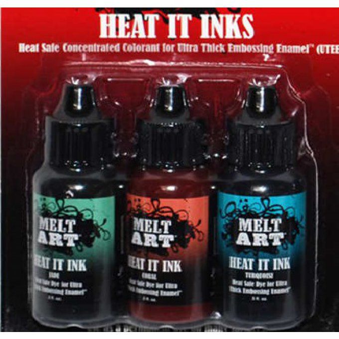 Colorants pour ultra thick embossing powder, 3 couleurs