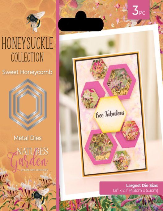 3 Dies/matrices de découpe, Nature's Garden - Sweet Honeycomb