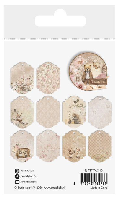 StudioLight, Petits tags - collection : Teddy's tea time