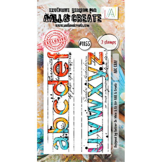 2 Tampons - AALL&Create - ABC CBA ! - dim. de la planche : 4.5x7cm env. 
