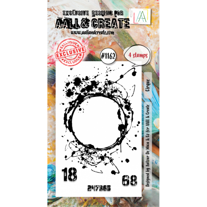 4 Tampons - AALL&Create - Cirque - dim. de la planche : 4.5x7cm env.