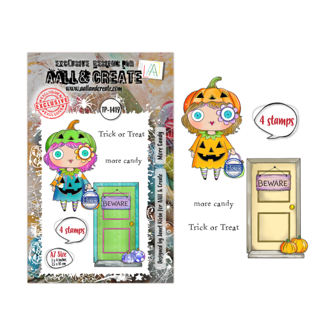 4 Tampons - AALL&Create - More candy - dim. de la planche : 7x9.5cm environ