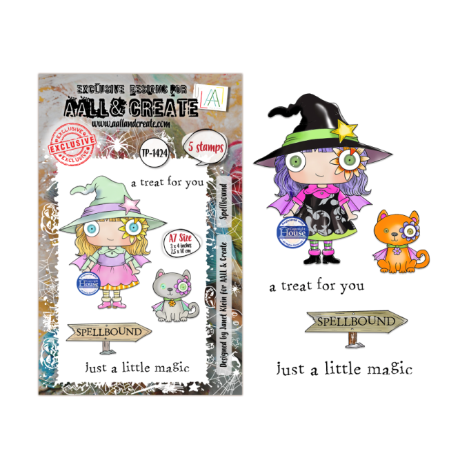 5 Tampons - AALL&Create - Spellbound - dim. de la planche : 7x9.5cm environ
