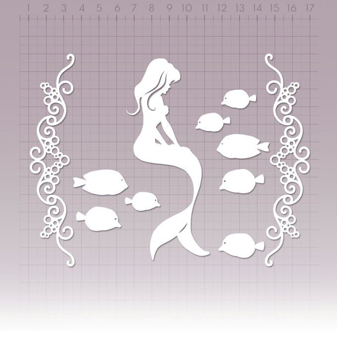  Chipboards - Sirène - Dimension de la planche : 14x9cm environ 