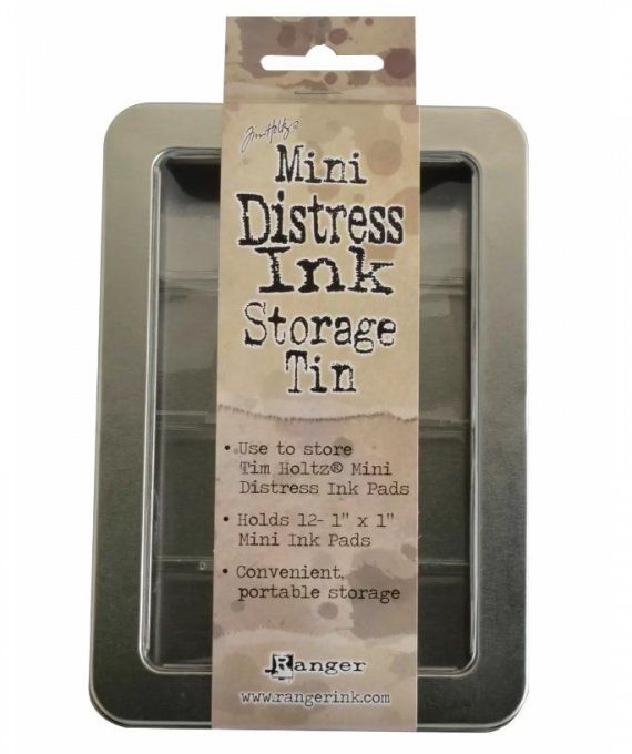 Boite métallique Ranger - Tim Holtz, boite de rangement  pour mini distress ink pad