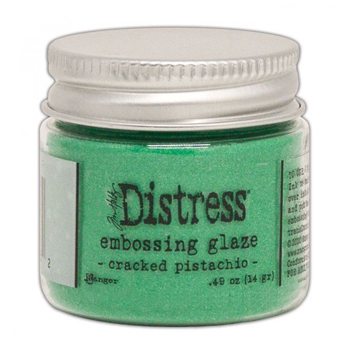 Distress Embossing glaze, Tim Holtz, couleur : Cracked pistachio