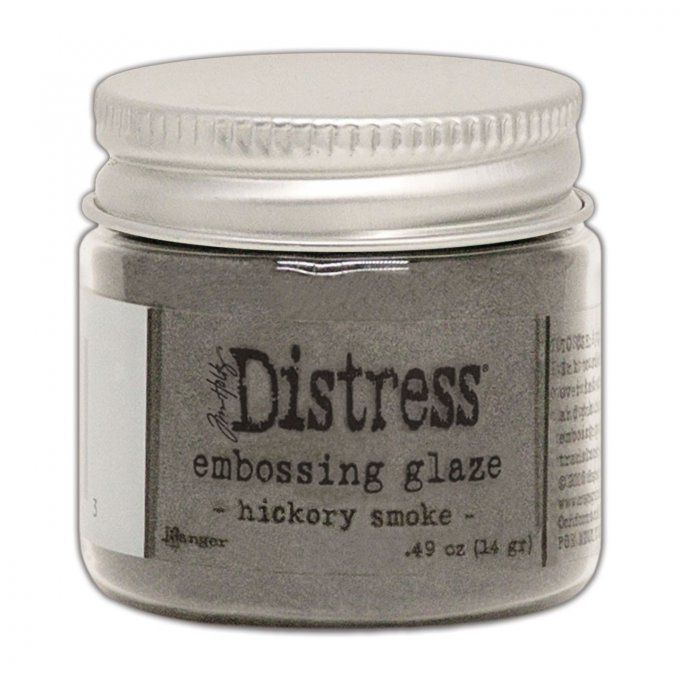 Distress Embossing glaze, Tim Holtz, couleur : Hickory smoke
