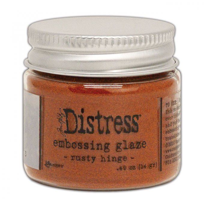 Distress Embossing glaze, Tim Holtz, couleur : Rusty hinge