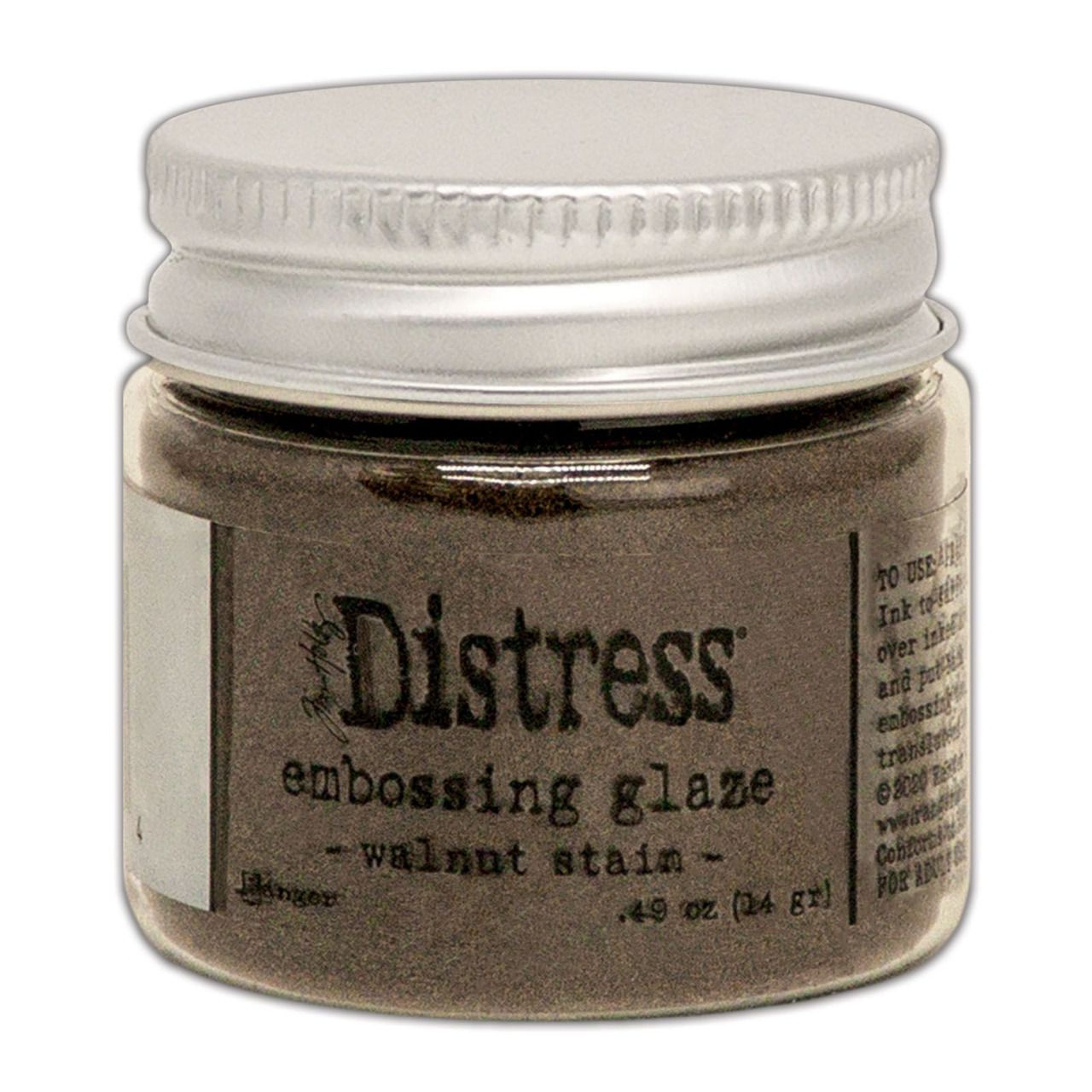 Distress Embossing glaze, Tim Holtz, couleur : Walnut stain