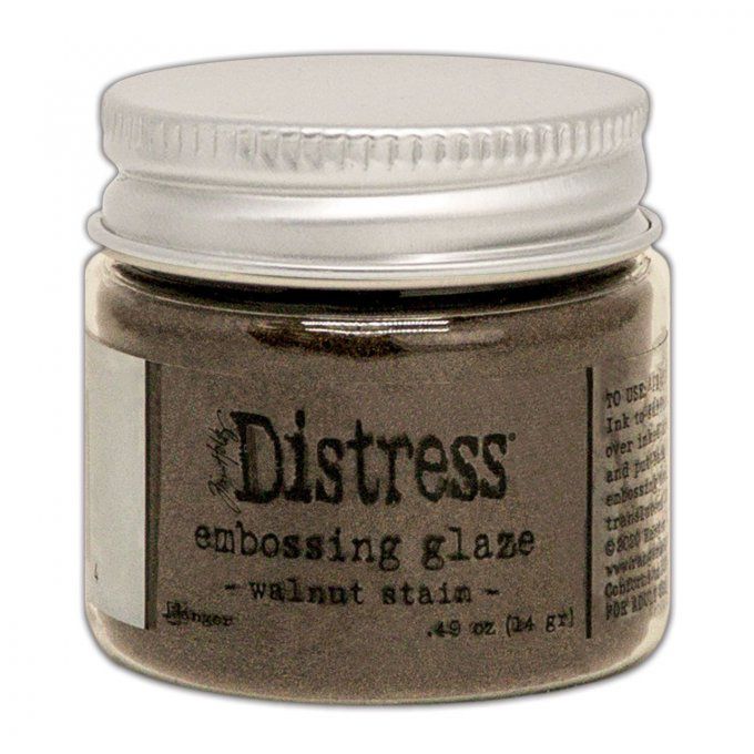 Distress Embossing glaze, Tim Holtz, couleur : Walnut stain