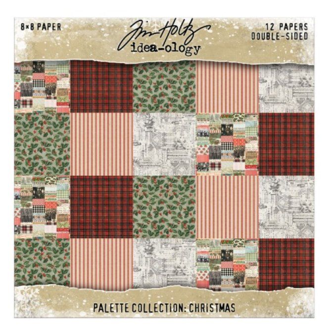 12 feuilles, 20x20cm, Idea-ology, Palette collection - Christmas