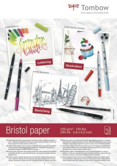 Tombow, bristol format A5 - 250g - 25 feuilles