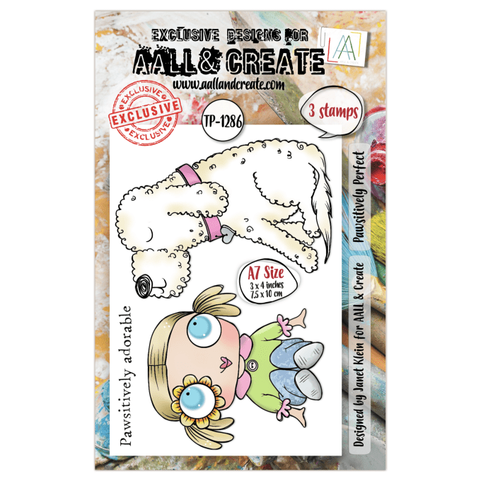 3 Petits Tampons - AALL&Create - Pawsitively perfect - dim. de la planche : 7.5x10cm environ 
