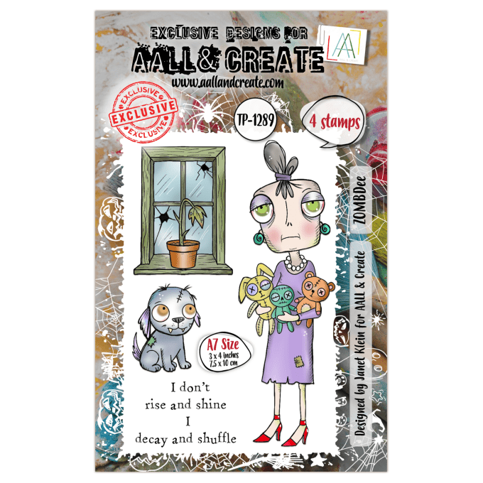 4 Petits Tampons - AALL&Create - ZOMBDee - dim. de la planche : 7.5x10cm env. 