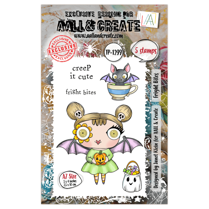 5 Petits Tampons - AALL&Create - Fright Bites - dim. de la planche : 7.5x10cm env. 