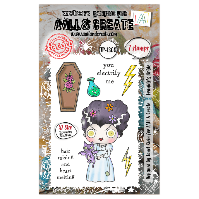 7 Petits Tampons - AALL&Create - Frankie's Bride - dim. de la planche : 7.5x10cm env.