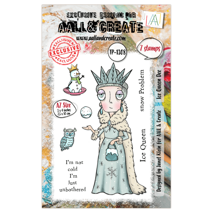 7 Petits Tampons - AALL&Create - Ice queen Dee - dim. de la planche : 7.5x10cm environ 
