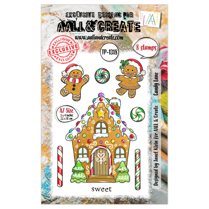 8 Petits Tampons - AALL&Create - Candy lane - dim. de la planche : 7.5x10cm environ