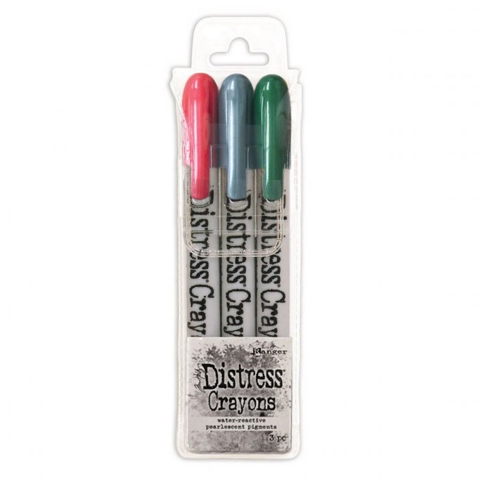 Crayons distress, Ranger, set de 3 crayons - pearlescent