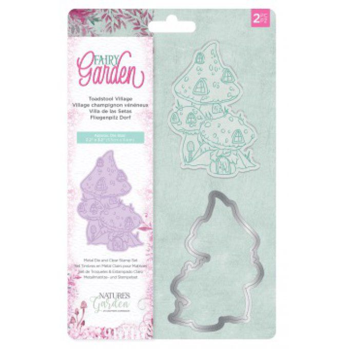 Tampon et die, Village champignons, collection Fairy Garden