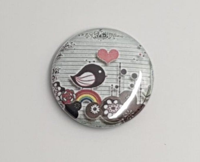 badge, 25mm de diamètre - oiseau, à l'unité