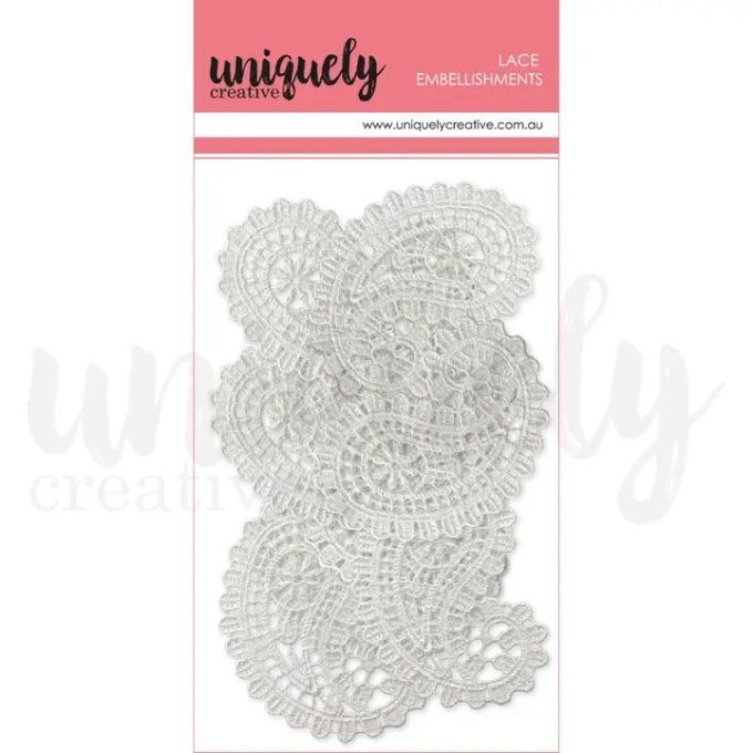 10 pièces de dentelle Paisleys, dimension 6x4cm environ