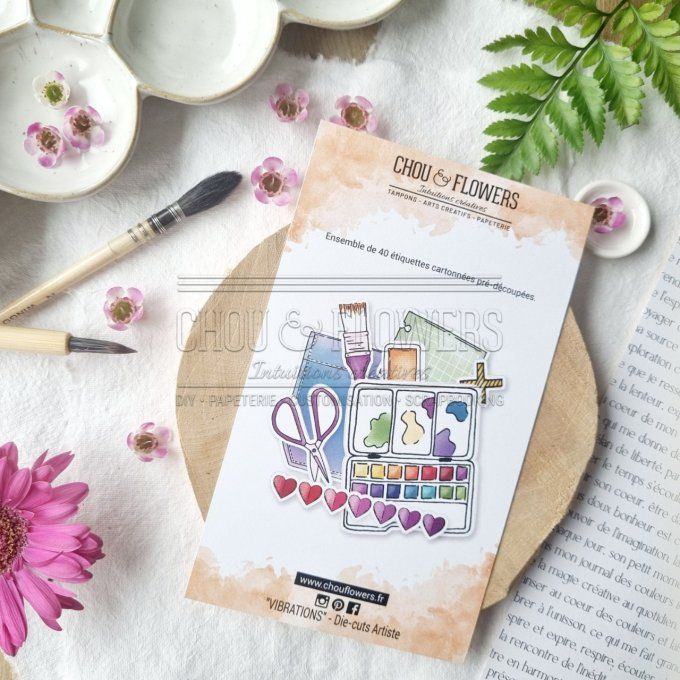 40 die-cuts, Chou & Flowers, Artiste