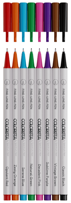 8 Fine-line pens - Colorista by spectrum noir - Vivid expressions