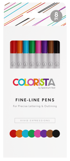 8 Fine-line pens - Colorista by spectrum noir - Vivid expressions
