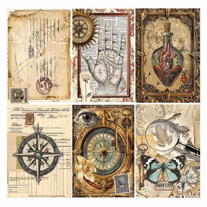 Ciao Bella, Papier vellum - collection Cabinet of curiosities - 15x15cm - 6 feuilles, 92g