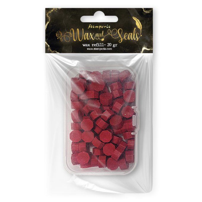 20g de cire, Stamperia - Couleur : Seal red