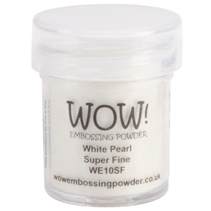 Poudre à embosser, WOW - White pearl super fine - 15ml 