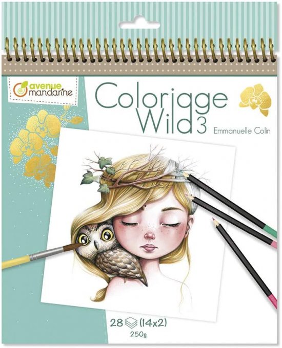 Livret de coloriage, Avenue Mandarine, E. Colin - Collection Wild 3 - 28 pages format 20x20cm