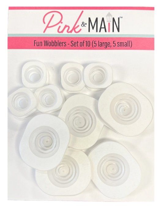 Lot de 10 wobbles, ressort en plastique - 2 tailles différentes, Pink & Main