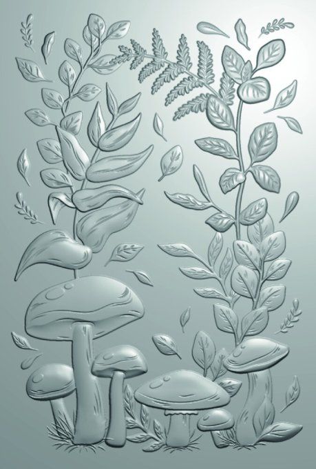 1 Die/matrice de découpe + 1 classeur d'embossage - Gemini crafter's companion, Woodland foliage