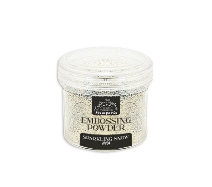 Poudre à embosser, Stamperia - sparkling snow (pailleté) - 18g environ 